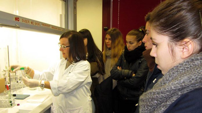 Imagen de archivo de un taller realizado por el IREC para alumnos de Secundaria. © Gabinete de Comunicación UCLM