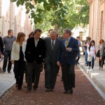 Juan Navarro Baldeweg con el rector, la consejera de Fomento y el director de la Escuela de Arquitectura, Juan I. Mera