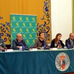 De izqda. a dcha.: Humberto Urruchi, Fernando Rodrigo, Beatriz Cabañas, Rosa Romero y Juan Ramón de Páramo