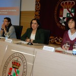 Isabel del Puerto, Fátima Guadamillas e Idoia Ugarte en la inauguración