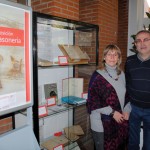 Responsables de la exposición en el Campus de Albacete