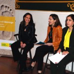 Ana López, Juana López y Fátima Guadamillas durante la presentación de la jornada