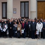 Autoridades académicas y administrativas con los participantes en los tres posgrados