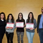 Junto a los profesores Mª del Valle de Moya y Ramón Cózar