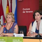 María Ángeles Zurilla y Alicia Valmaña en la inauguración del curso de verano