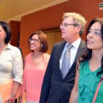 El rector, Miguel Ángel Collado, recibió a las alcaldesas en la Facultad de Derecho y Ciencias Sociales
