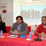 Esther Bautista, Matías Barchino y Antonio Legorburo, en la presentación de las jornadas