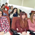 Un grupo de estudiantes asistentes a las jornadas