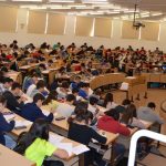 Alumnos durante la celebración de la prueba