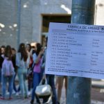 Cartel informativo sobre la distribución de alumnos en el Campus de Toledo