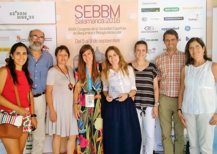 María Rodriguez y los integrantes del grupo de investigación Carmen Arribas, Eduardo Moltó, Lorena Mazuecos, Virginia López, Nilda Gallardo, Antonio Andrés y Cristina Pintado