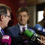 Miguel Ángel Collado y Rafael Catalá atienden a los medios