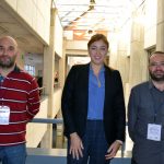 Ángela González junto a Virgilio Gómez y José Luis Cañadas