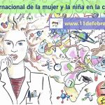 Cartel del Día Internacional de la Mujer y la Niña en la Ciencia