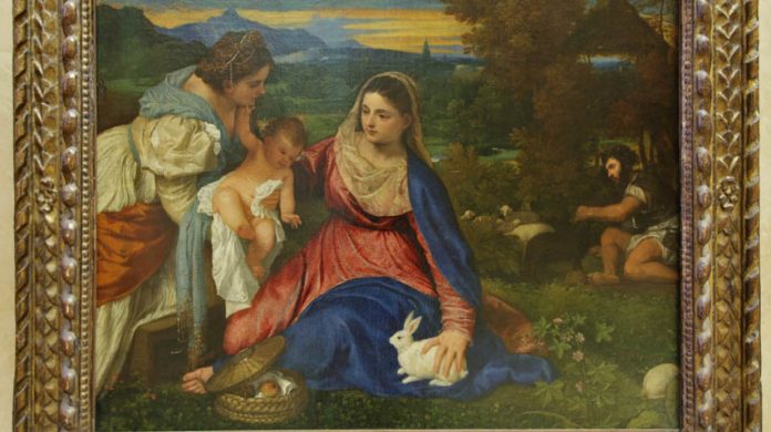 'La Virgen del conejo', de Tiziano, ilustra una de las primeras representaciones de conejos domésticos.