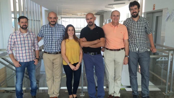 De izqda. a dcha.: Fco. José Sancho Bielsa, Juan Ramón Peinado Mena, Cristina Mª Pedrero Prieto, Mario Durán Prado, Fco. Javier Alcaín Tejada y Javier Frontiñán Rubio.
